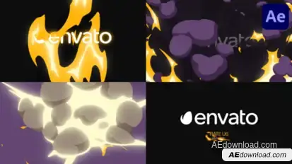 Cartoon Explosion Logo Opener for After Effects Logo Stings template preview