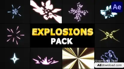 Cartoon Explosions Pack | After Effects Elements template preview
