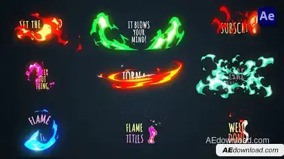 Cartoon Fire Titles [After Effects] Titles template preview
