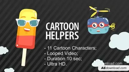 Cartoon Helpers Elements template preview