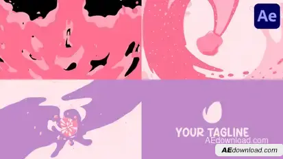 Cartoon Liquid Logo for After Effects Logo Stings template preview