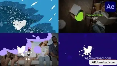 Cartoon Liquid Logo Opener for After Effects Logo Stings template preview