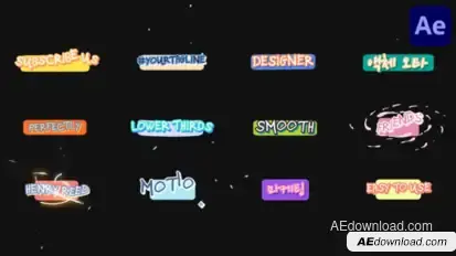 Cartoon Liquid Lower Thirds for After Effects Elements template preview