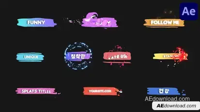 Cartoon Liquid Plate Titles for After Effects Titles template preview