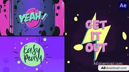 Cartoon Logo Text animations #2 [After Effects] Logo Stings template preview