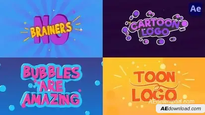 Cartoon Logo Text animations [After Effects] Logo Stings template preview