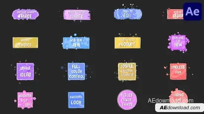 Cartoon Lower Thirds | After Effects Elements template preview