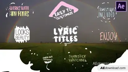Cartoon Lyric Titles | After Effects Titles template preview
