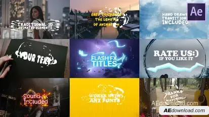 Cartoon Lyric Titles| After Effects Template Titles template preview