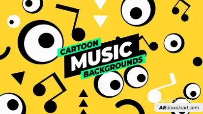Cartoon Music Backgrounds Elements template preview