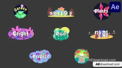 Cartoon Plants Titles for After Effects Titles template preview