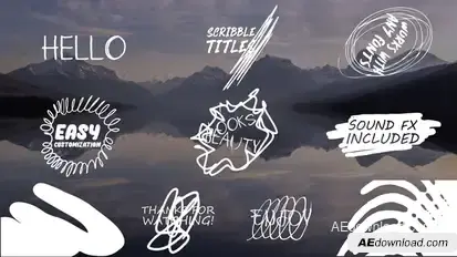 Cartoon Scribble Titles | After Effects + MOGRT Titles template preview