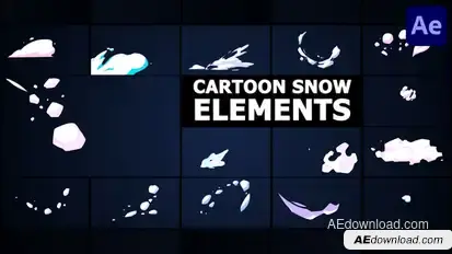 Cartoon Snow Elements | After Effects Elements template preview