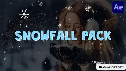 Cartoon Snowfall | After Effects Elements template preview