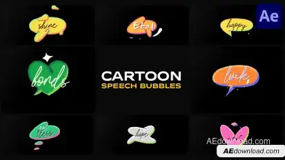 Cartoon Speech Bubbles | After Effects Titles template preview