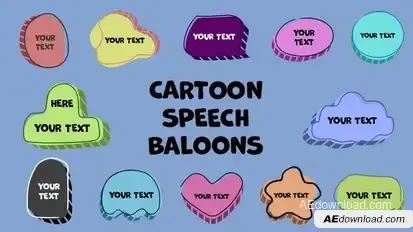 Cartoon Speech Bubbles Pack Openers template preview
