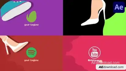 Cartoon Step Logo Openers Pack for After Effects Logo Stings template preview