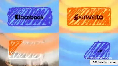 Cartoon Sunshine Logo Transitions for After Effects Logo Stings template preview