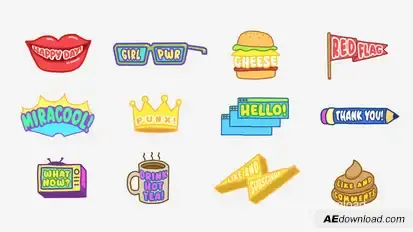 Cartoon Titles Titles template preview