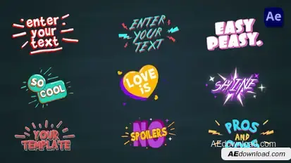 Cartoon Titles [After Effects] Titles template preview