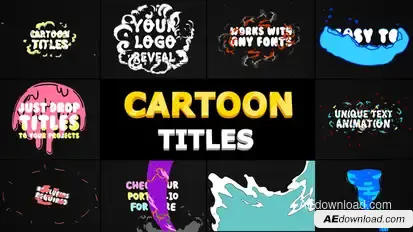 Cartoon Titles Pack | After Effects Titles template preview