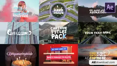 Cartoon Titles Pack | After Effects Template Titles template preview