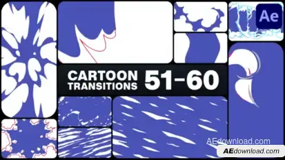 Cartoon Transitions for After Effects Elements template preview