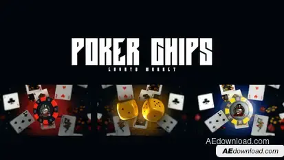 Casino Chip Logo Reveal  Poker Game Intro Opener Logo Stings template preview