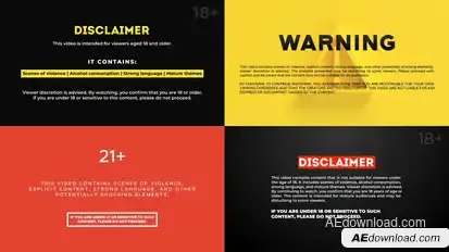 Caution Clips | Editable Disclaimer Video Templates Elements template preview