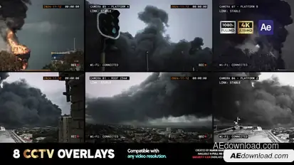 CCTV Security Camera Overlays Elements template preview