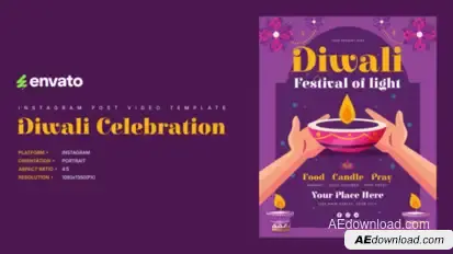 Celebrate Diwali with Dazzling Instagram Portrait Posts Product Promo template preview