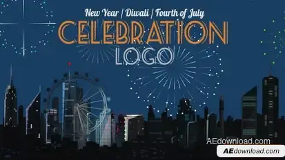 Celebration Logo - Happy New Year / Diwali / Fourth of July Openers template preview