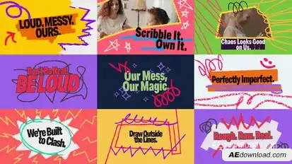 Chalk Scribble Text Titles template preview