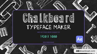 Chalkboard Typeface Maker Titles template preview