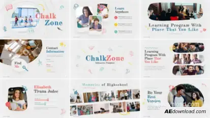 Chalkzone Education Video Display After Effect Template Elements template preview