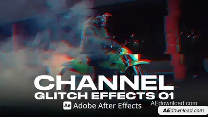 Channel Glitch Effect 01 Ae Elements template preview