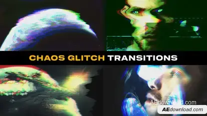 Chaos Glitch Transitions | After Effects Elements template preview