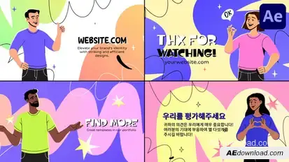 Character Explainer Scenes for After Effects Titles template preview