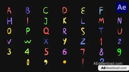 Characters Snake Alphabet | After Effects Elements template preview