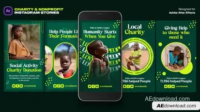 Charity & Nonprofit Instagram Stories Template Product Promo template preview