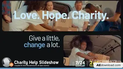 Charity Help Slideshow Openers template preview