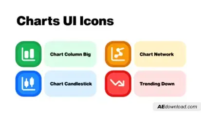Charts UI Icons Elements template preview