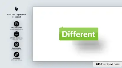 Chat Text Logo Reveal - 3 in 1 Logo Stings template preview