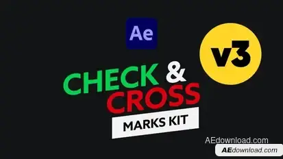 Check & Cross Marks Vol.3 For After Effects Elements template preview