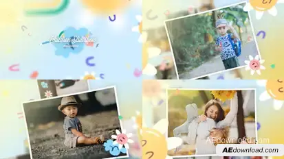 Children Slideshow Video Displays template preview