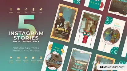 Chinese New Year Dragon Instagram Stories Product Promo template preview