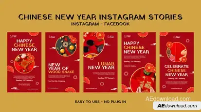 Chinese New Year Instagram Stories Openers template preview