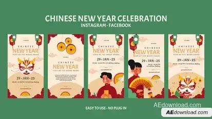 Chinese New Year Instagram Stories Openers template preview