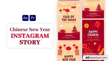 Videohive Chinese New Year Instagram Story Template Video Displays template preview