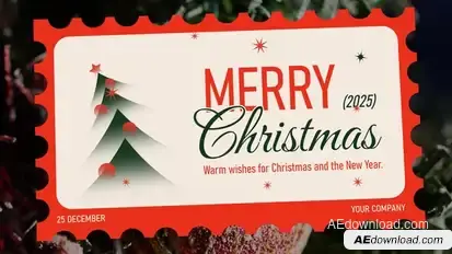 Christmas & New Year Greetings Video Displays template preview